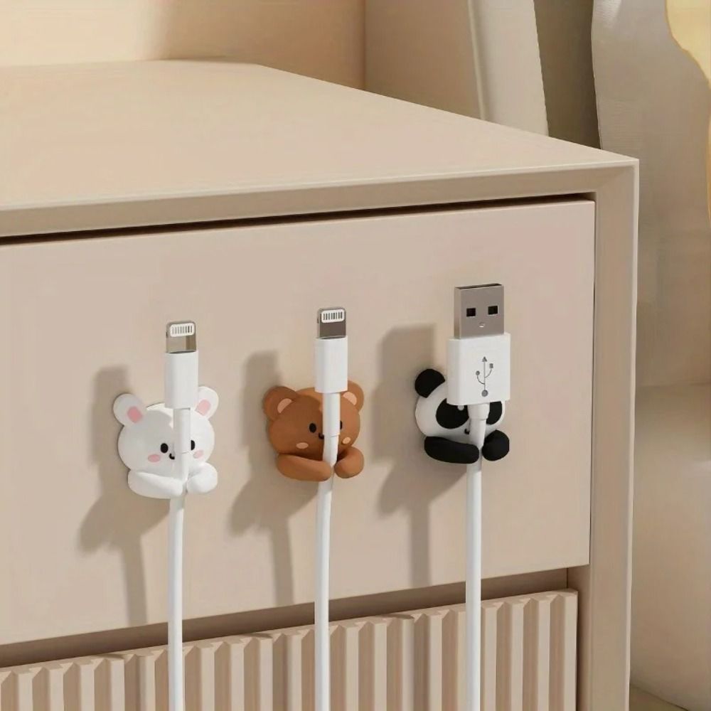 Desk Setup Gadgets - Klip Kabel Perekat Kuat Desain Hewan