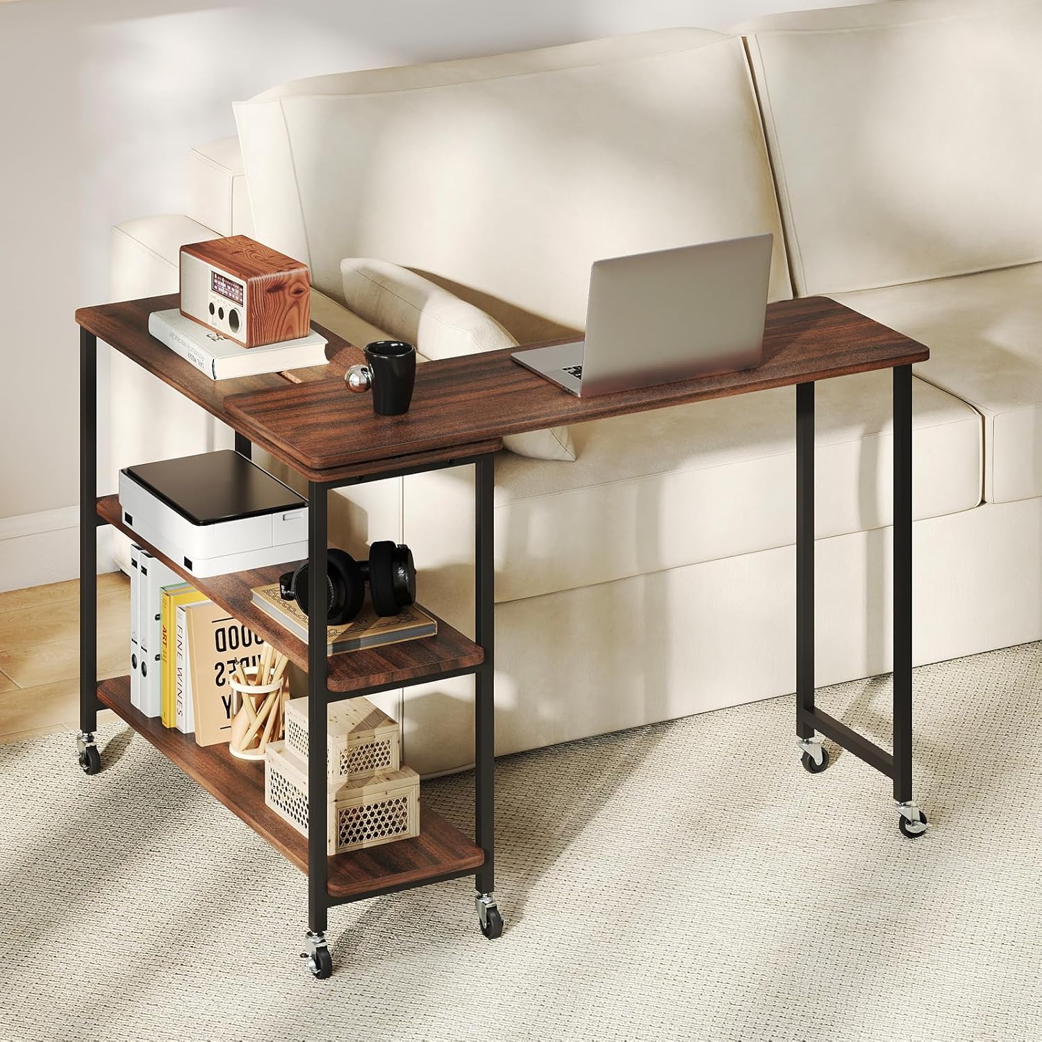 Desk Setup Notebook - 360 ° Meja Samping Putar dengan