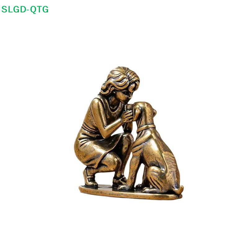 Desk Setup Retro - Figur Anjing Perempuan dari Kuningan BARU,