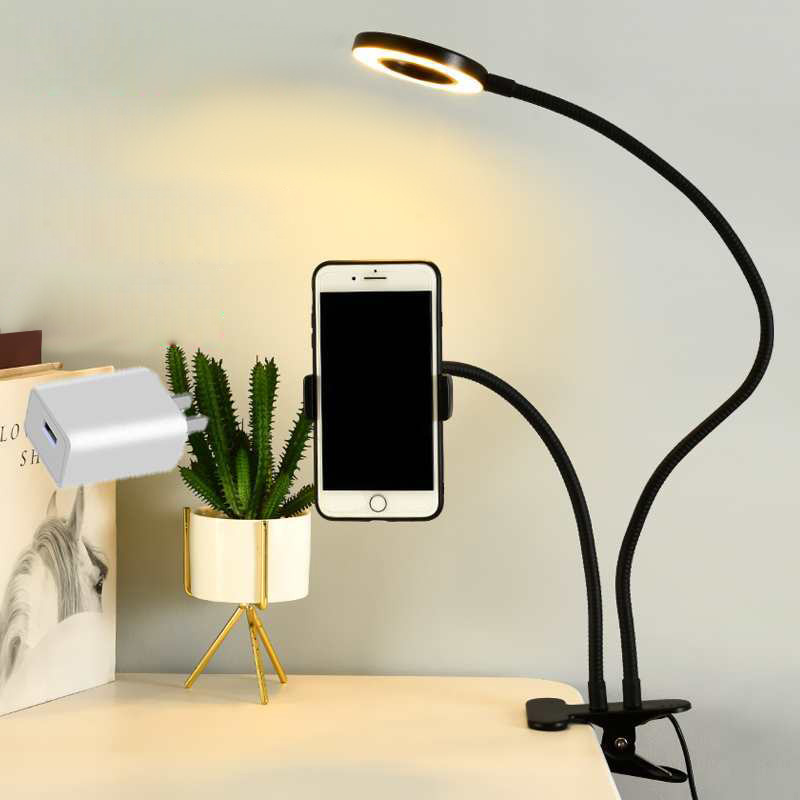 Desk Setup Room - Dudukan Ponsel Fleksibel Universal dengan Lampu