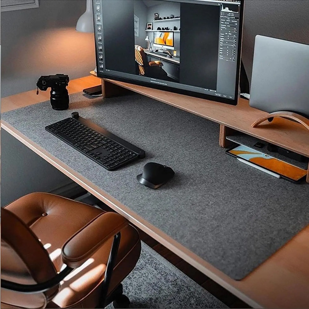 Desk Setup Cozy - Alas Meja Felt untuk Komputer (31.5x15.7