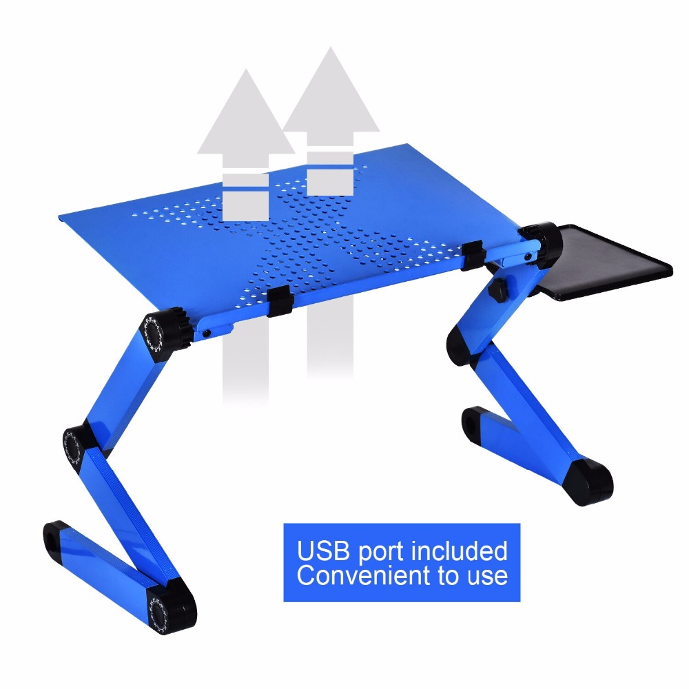 Paduan Aluminium Meja Laptop A - Desk Setup Notebook ulasan dan harga