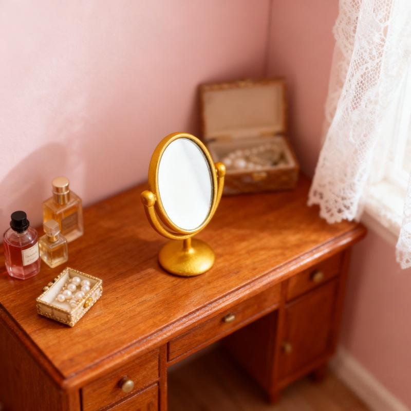 1 Buah Model Adegan Meja Rias  - Desk Setup Vintage ulasan dan harga