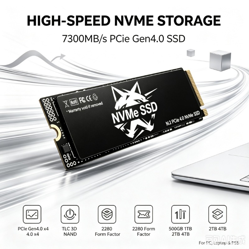 HS M.2 NVMe SSD 7300MB/s TLC 3 - Desk Setup Ps5 ulasan dan harga