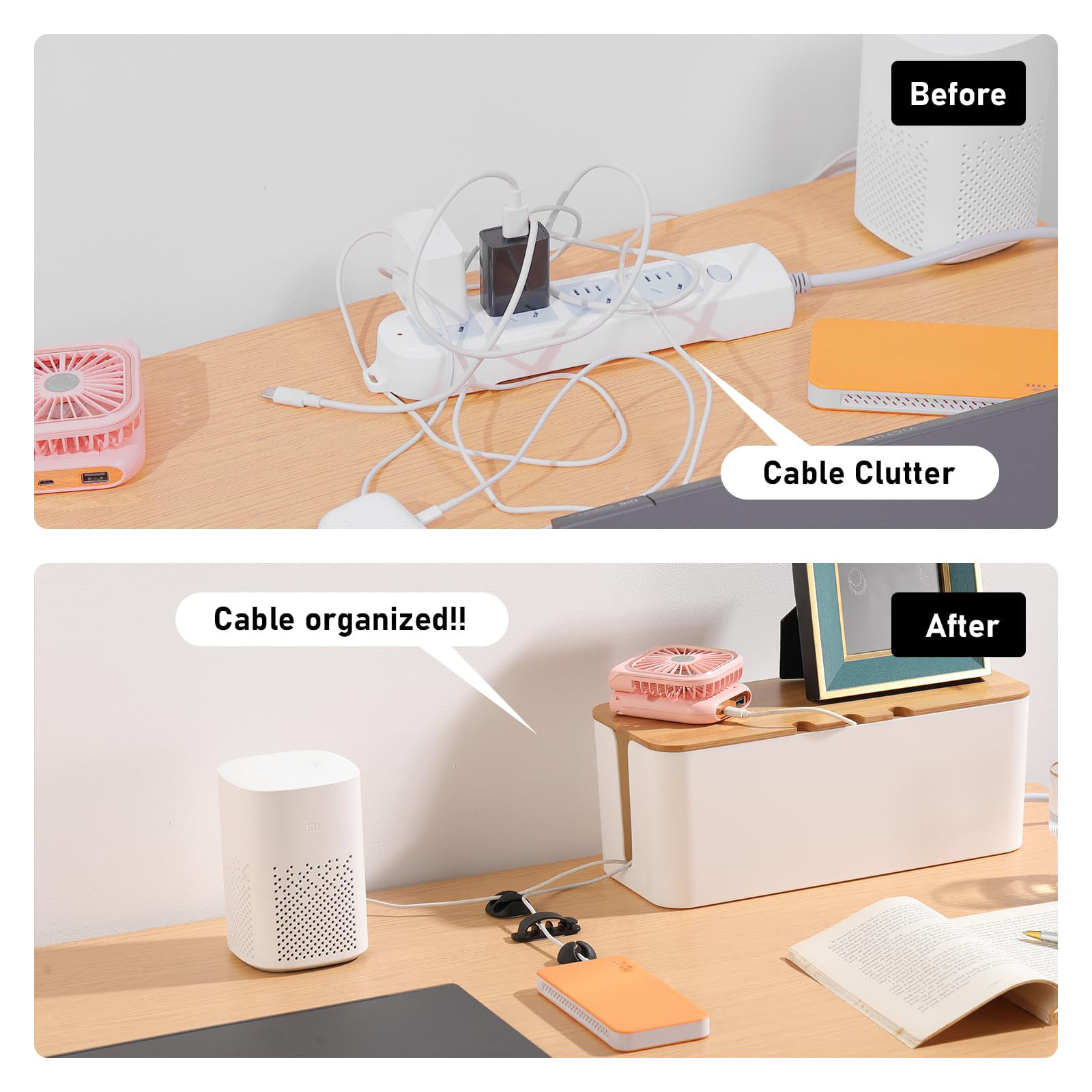 Kotak pengatur kabel besar-pen - Desk Setup Hub ulasan dan harga