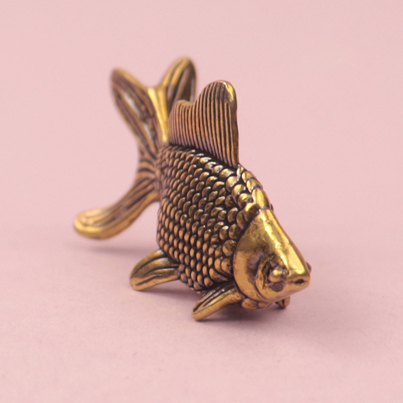 Patung Ikan Mas Retro Kuningan - Desk Setup Retro ulasan dan harga