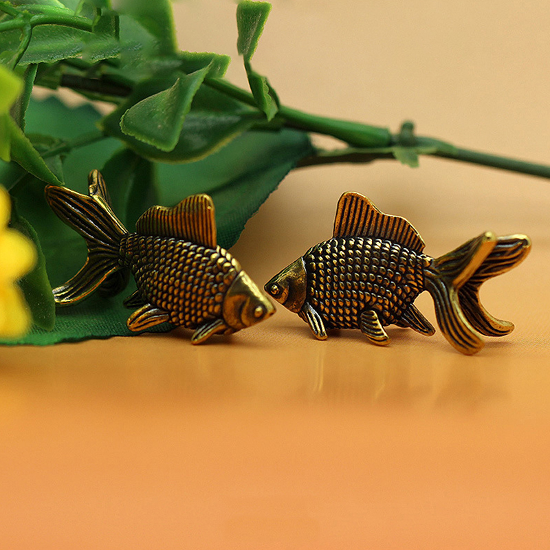 Patung Ikan Mas Retro Kuningan - Desk Setup Retro ulasan dan harga