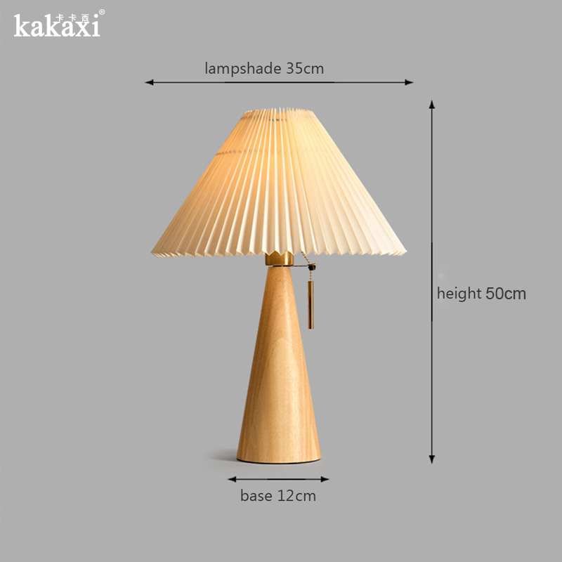 Lampu Meja Kayu Solid Retro La - Desk Setup Vintage ulasan dan harga