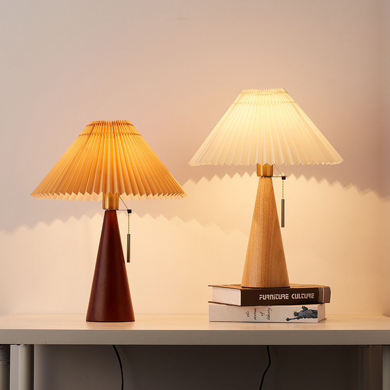 Lampu Meja Kayu Solid Retro La - Desk Setup Vintage ulasan dan harga