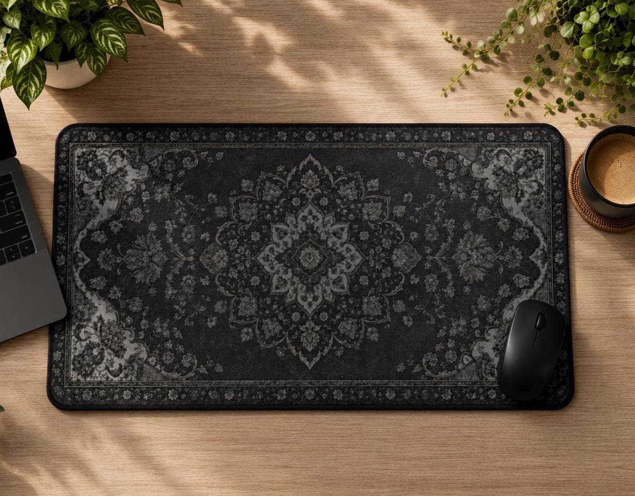 Alas Meja Karpet Hitam, Alas M - Desk Setup Vintage ulasan dan harga
