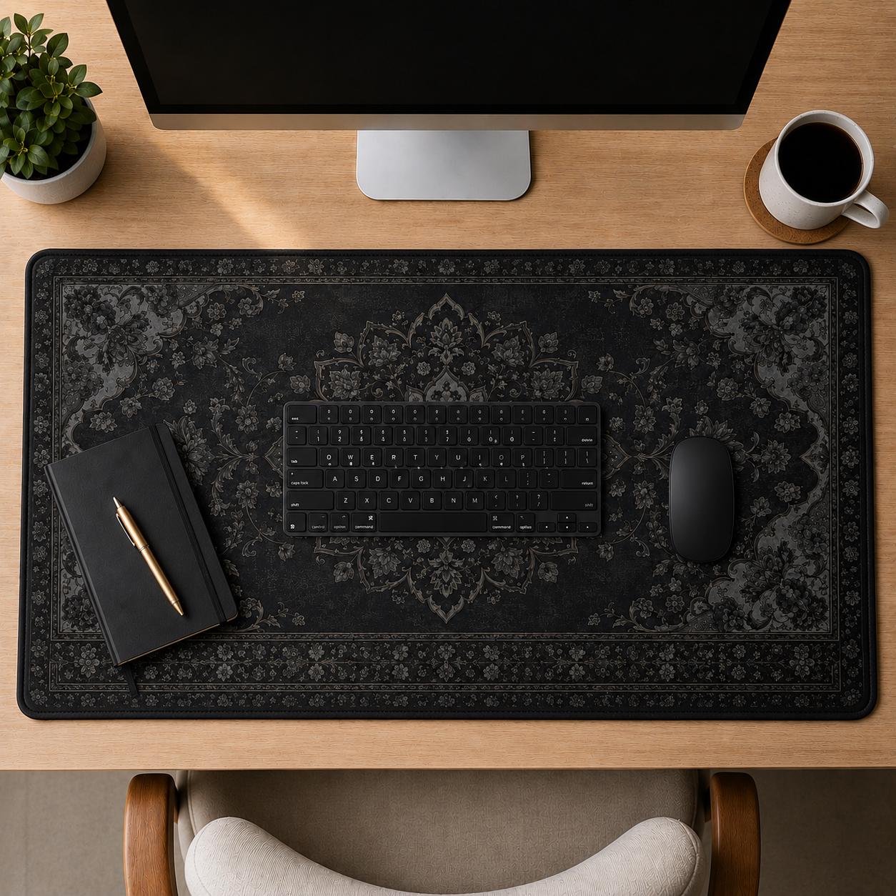 Alas Meja Karpet Hitam, Alas M - Desk Setup Vintage ulasan dan harga