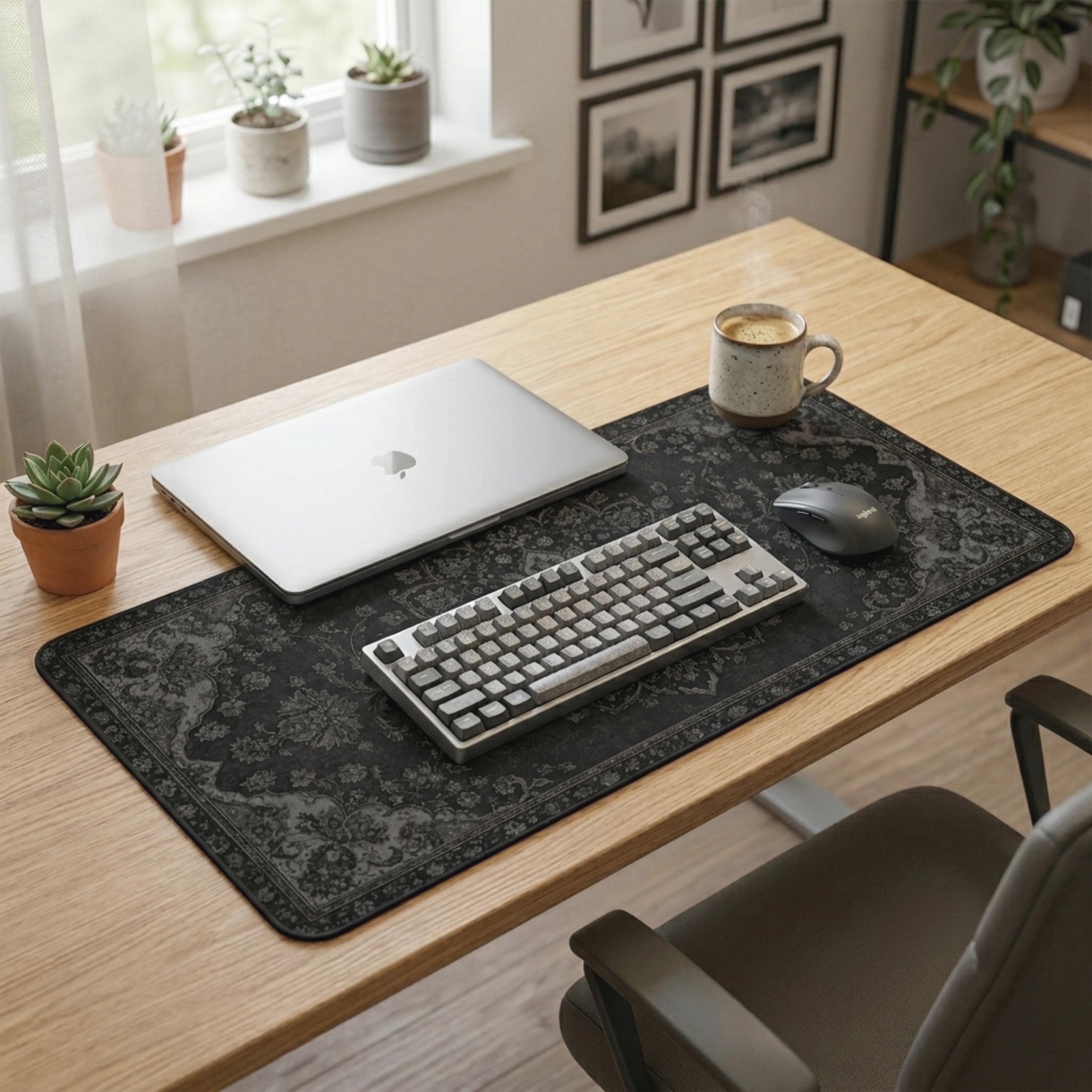 Alas Meja Karpet Hitam, Alas M - Desk Setup Vintage ulasan dan harga