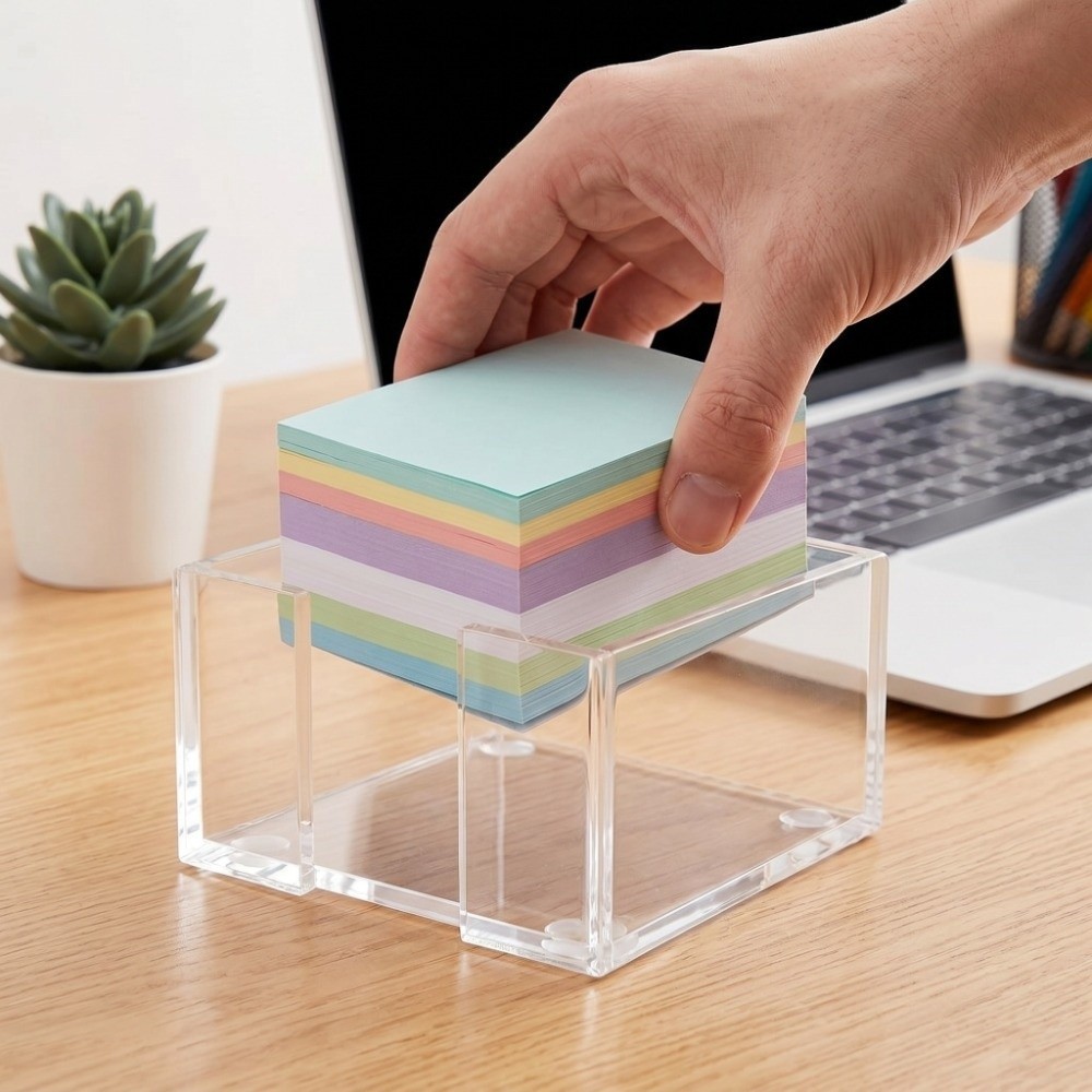 Tempat Catatan Tempel Transpar - Desk Setup Gadgets ulasan dan harga