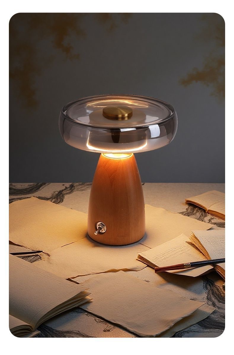 Lampu Meja Kayu Vintage Retro  - Desk Setup Vintage ulasan dan harga