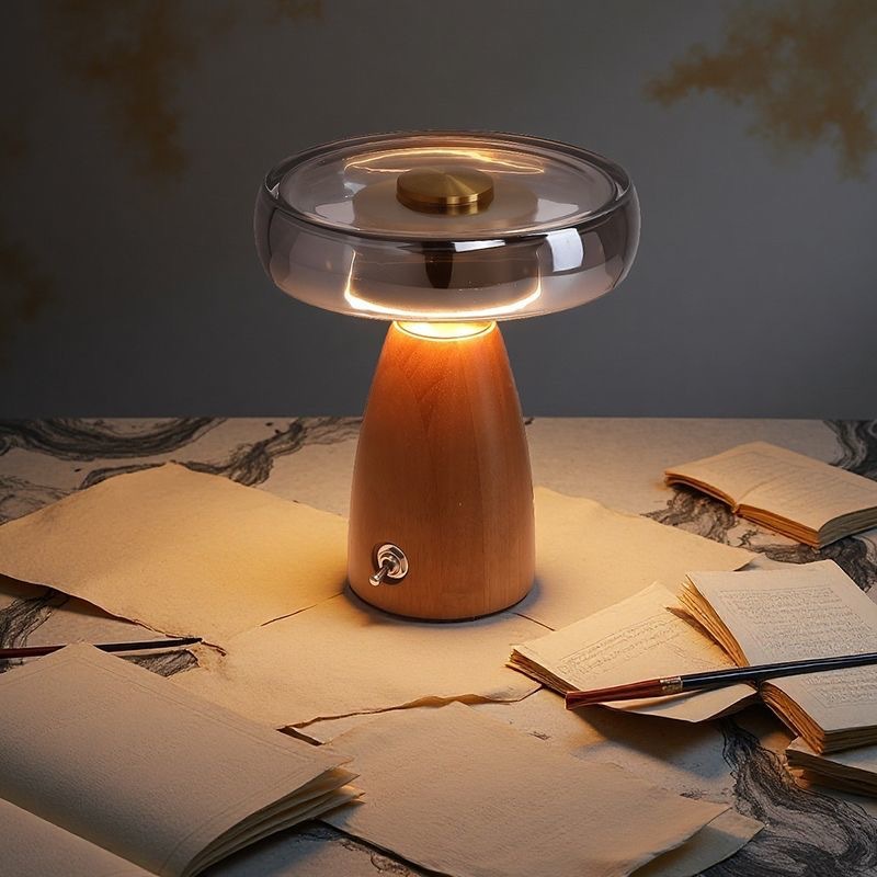 Lampu Meja Kayu Vintage Retro  - Desk Setup Vintage ulasan dan harga