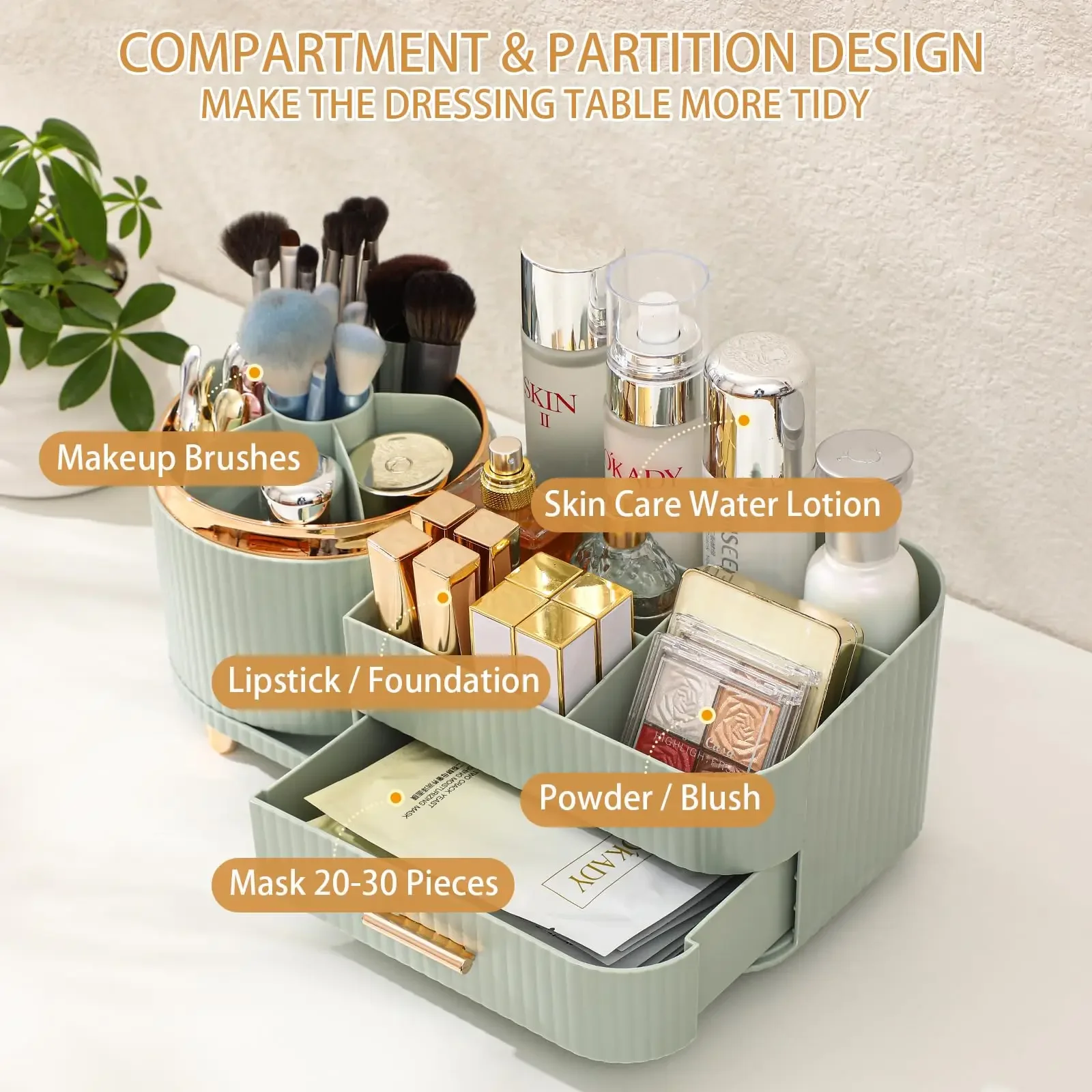 Tempat Kuas Makeup Kapasitas B - Desk Drawer Unit ulasan dan harga