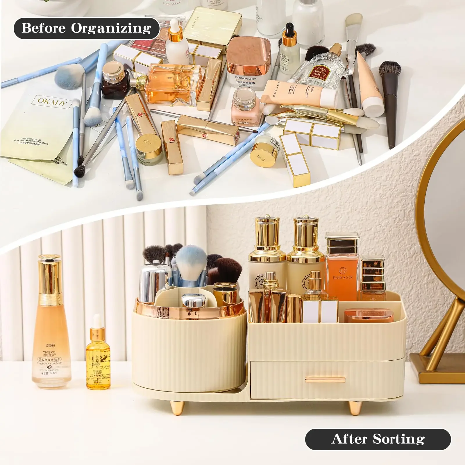 Tempat Kuas Makeup Kapasitas B - Desk Drawer Unit ulasan dan harga