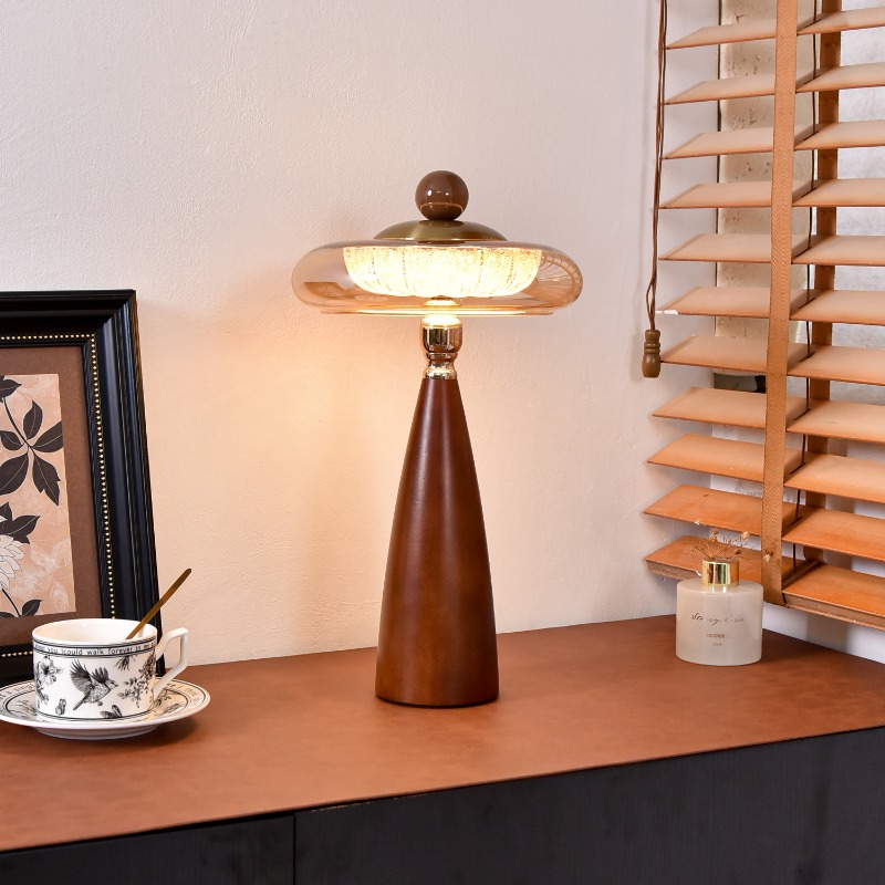 Lampu Meja Mewah Kayu Solid Vi - Desk Setup Vintage ulasan dan harga