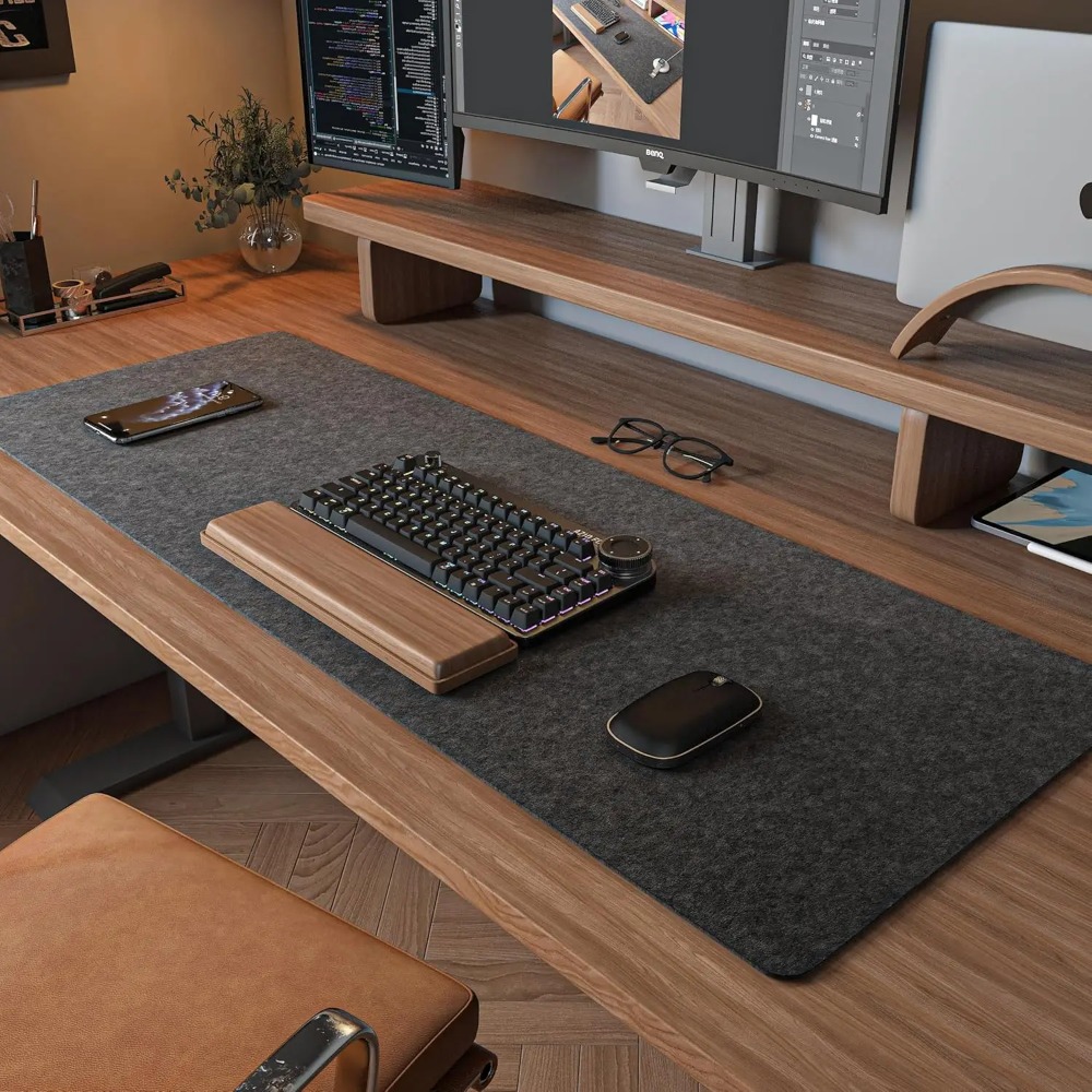 Alas Meja Felt untuk Komputer  - Desk Setup Cozy ulasan dan harga