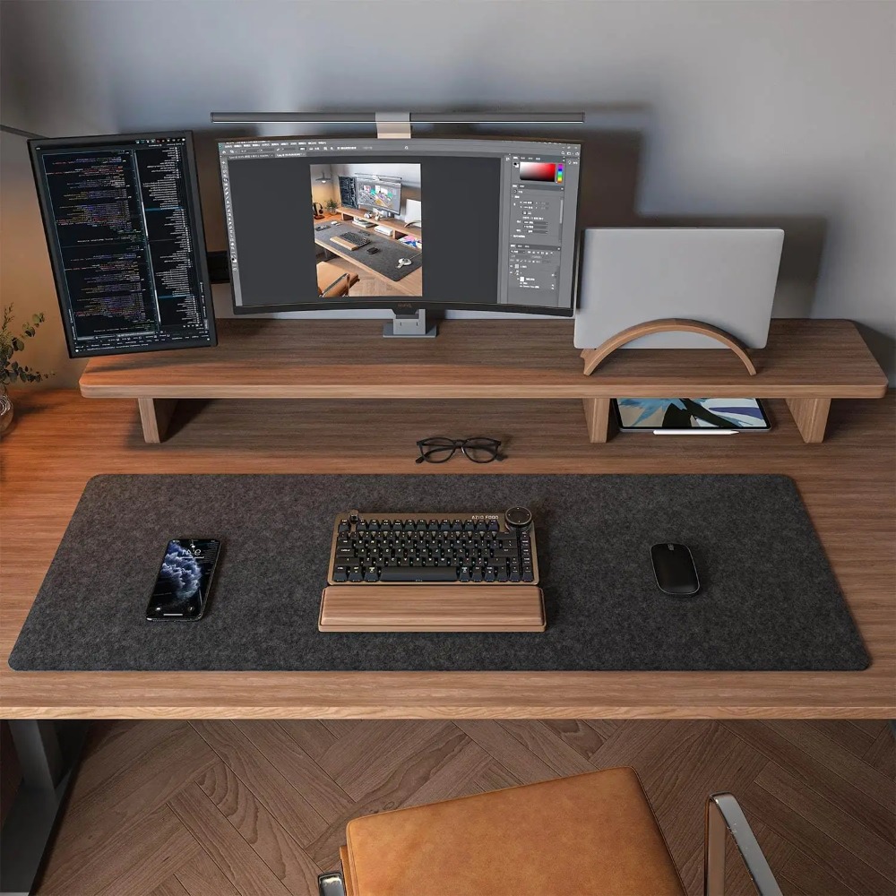 Alas Meja Felt untuk Komputer  - Desk Setup Cozy ulasan dan harga