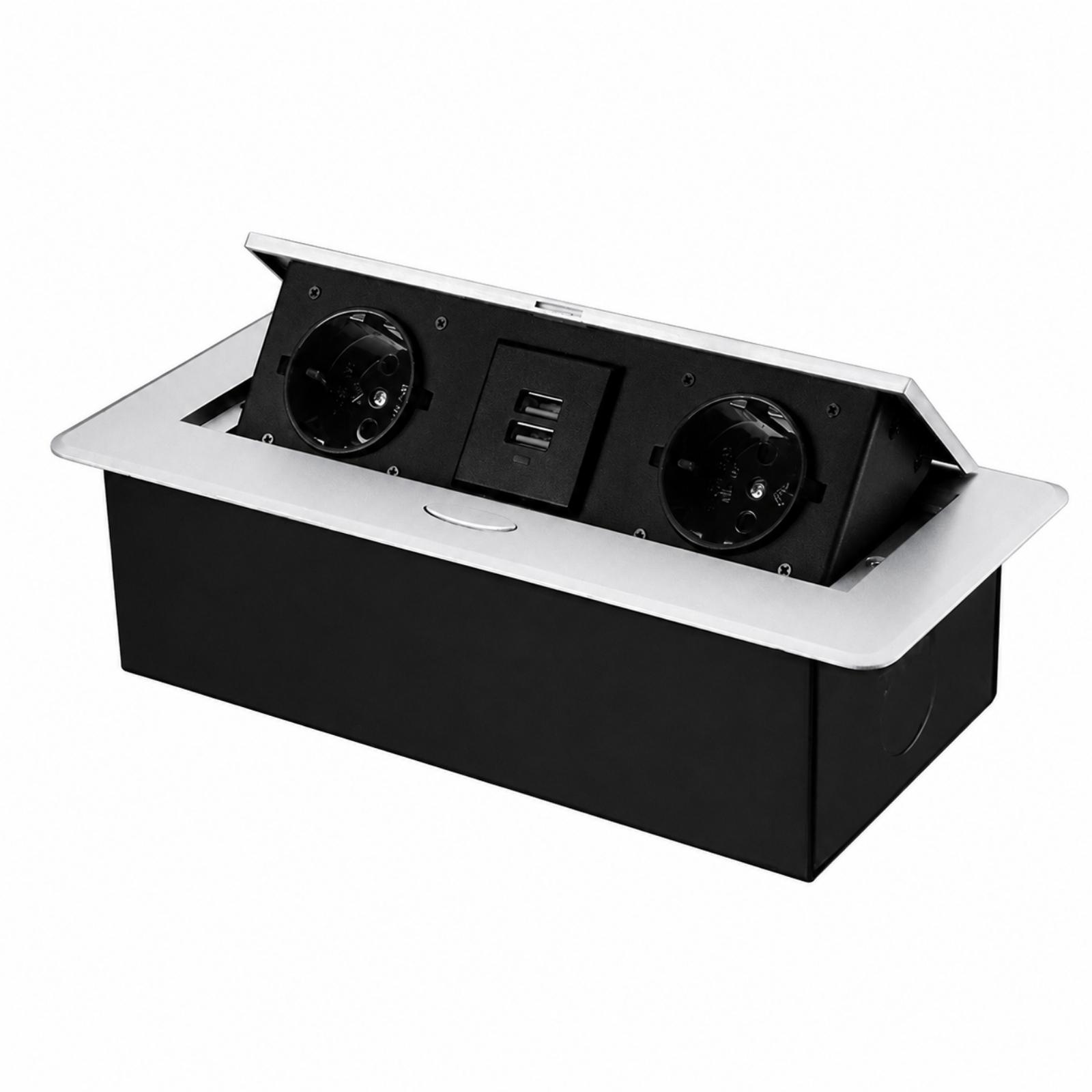 Stopkontak Meja Lipat Berserti - Desk Setup Hub ulasan dan harga