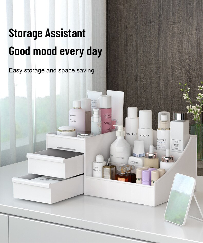Kotak Penyimpanan Kosmetik Pla - Desk Drawer Unit ulasan dan harga