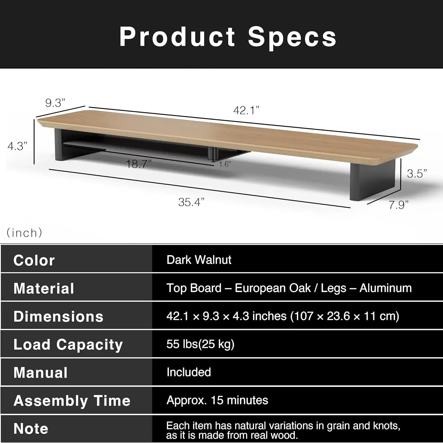 Meja Ergonomis Dua Tingkat Whi - Desk Setup Oak ulasan dan harga