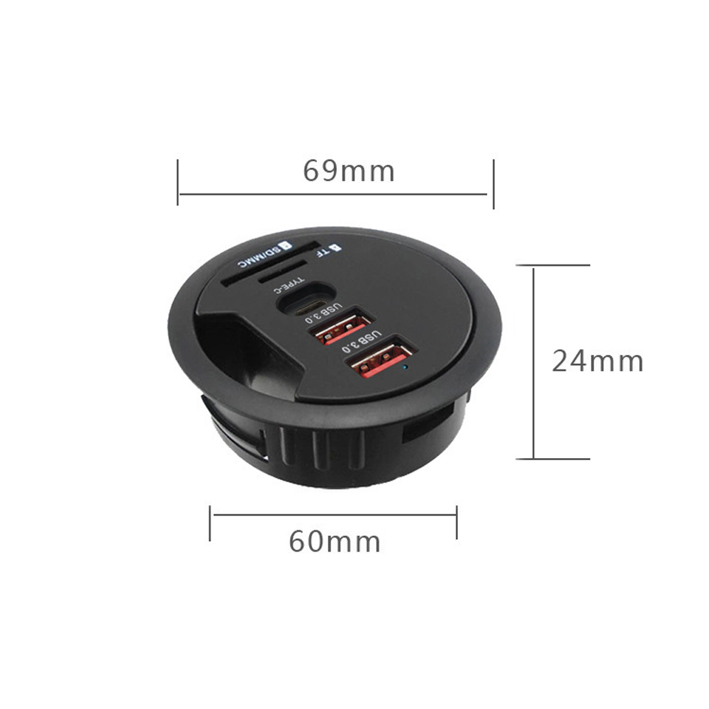 USB HUB Mount Di Meja HUB USB  - Desk Setup Hub ulasan dan harga