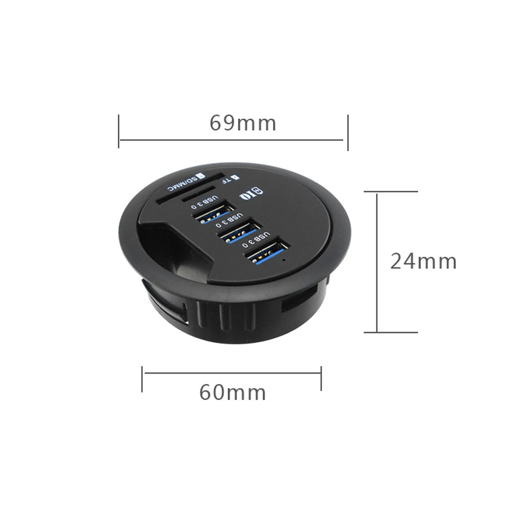 USB HUB Mount Di Meja HUB USB  - Desk Setup Hub ulasan dan harga